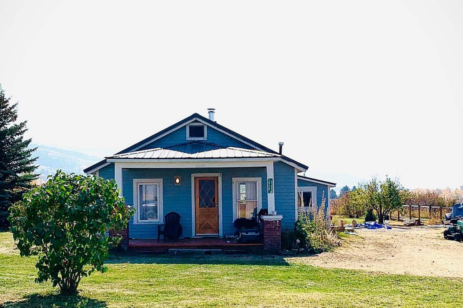 Homes along 3000 South near Driggs, ID