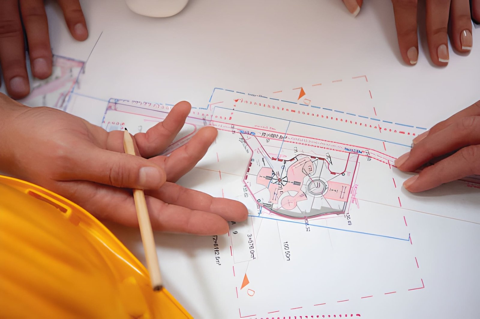 Critical Alignment Contracting crew reviewing blueprints on a home project in Victor, Idaho