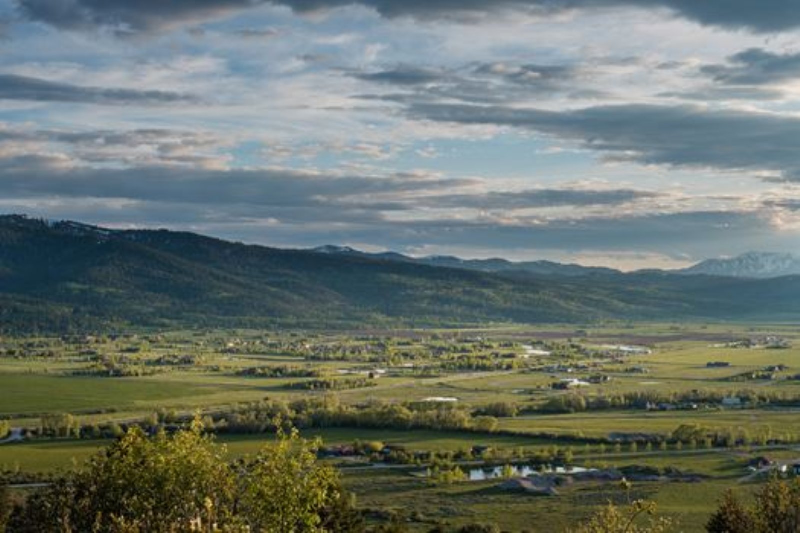 Homes in the foothills along Highway 31 near Victor, ID