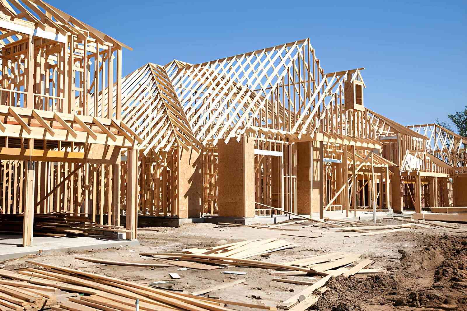 Cleared site before garage construction in Victor, ID