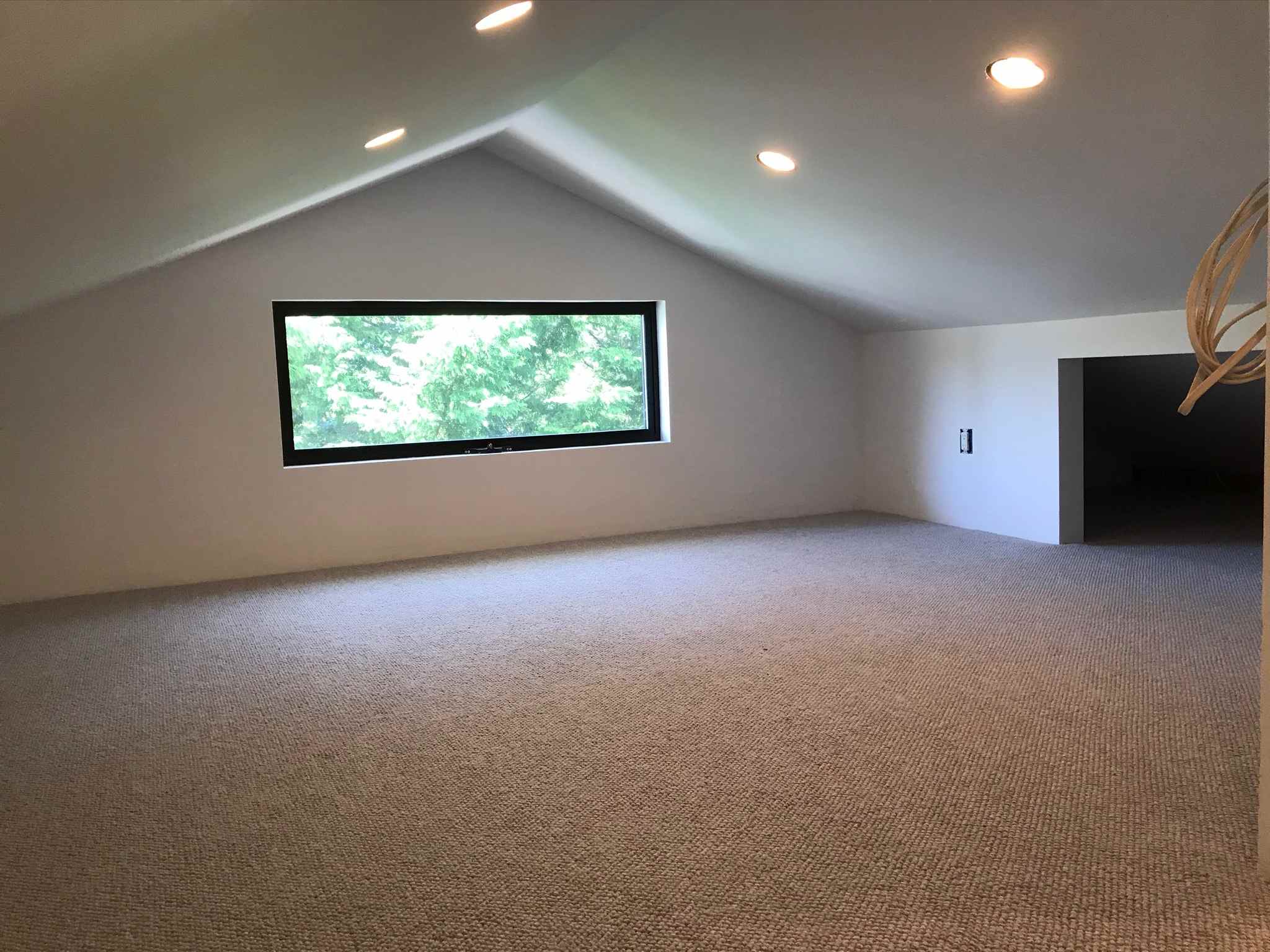 Open floor plan after house renovation in Victor, ID